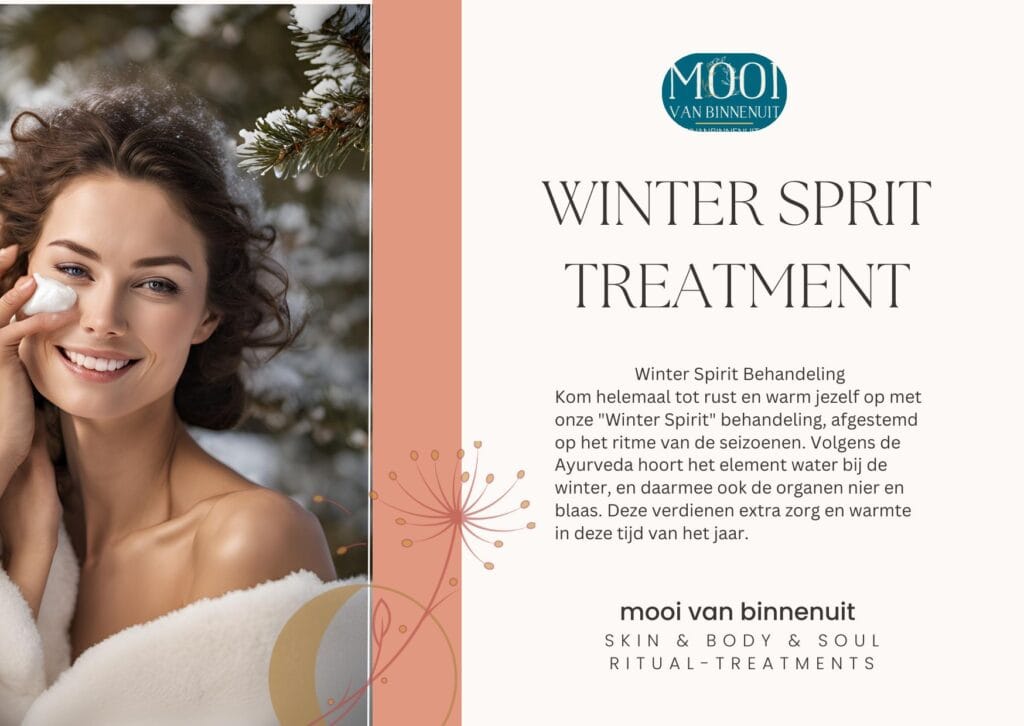 winter spirit seizoen behandeling met cederhout pakking gemaakt met planten uit the aroma soul garden